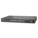 PLANET IGSW-24040T Industrial 24-Port 10/100/1000Mbps with 4 Shared SFP Managed Gigabit Switch